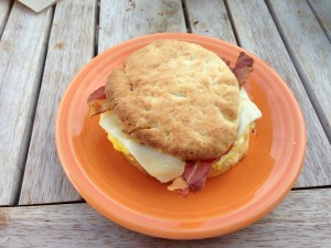 Bacon Egg and Cheese Biscuit @ Delicomb Breakfast and Lunch Place at the Beaches