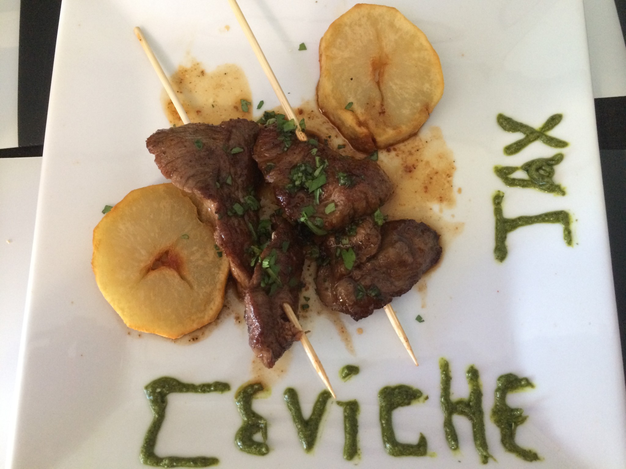 Ceviche - Anticuchos Appetizer