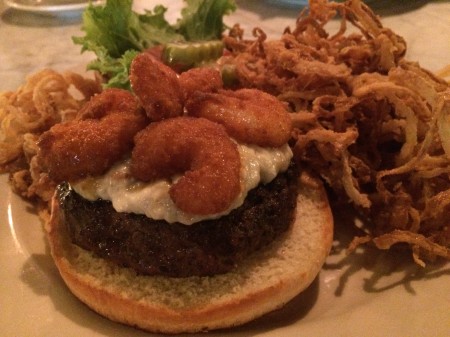 Poes Tavern - Buffalo Shrimp Burger