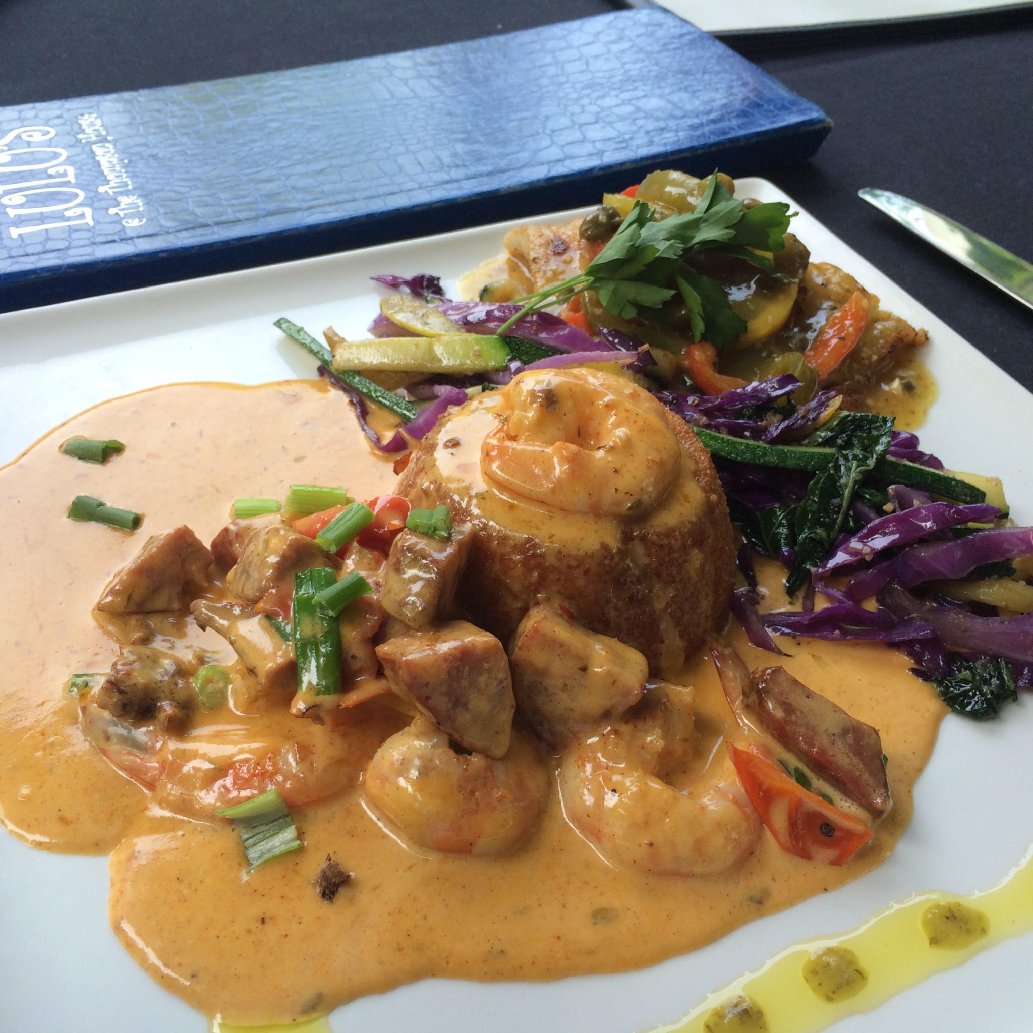 Lulu's - Shrimp and Grits and Portuguese Grouper