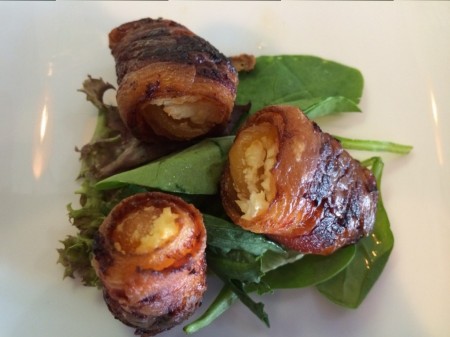 Paddys Brick Oven Pizza - Goat Cheese Stuffed Apricots wrapped in Bacon