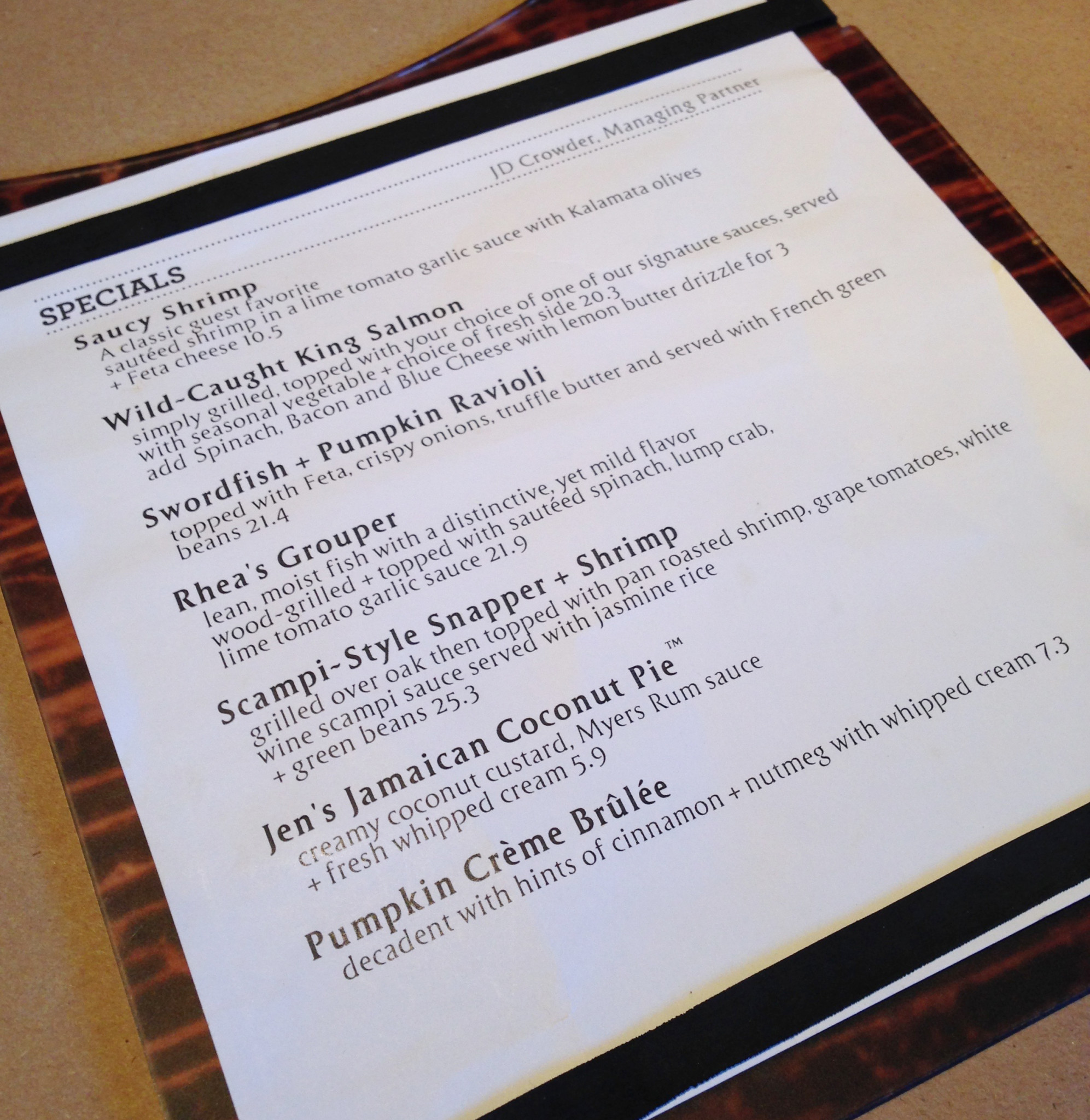 Bonefish grill deals lunch menu