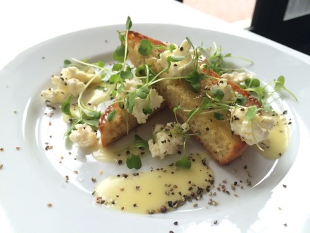 Café Nola - Ricotta Toast with Arugula