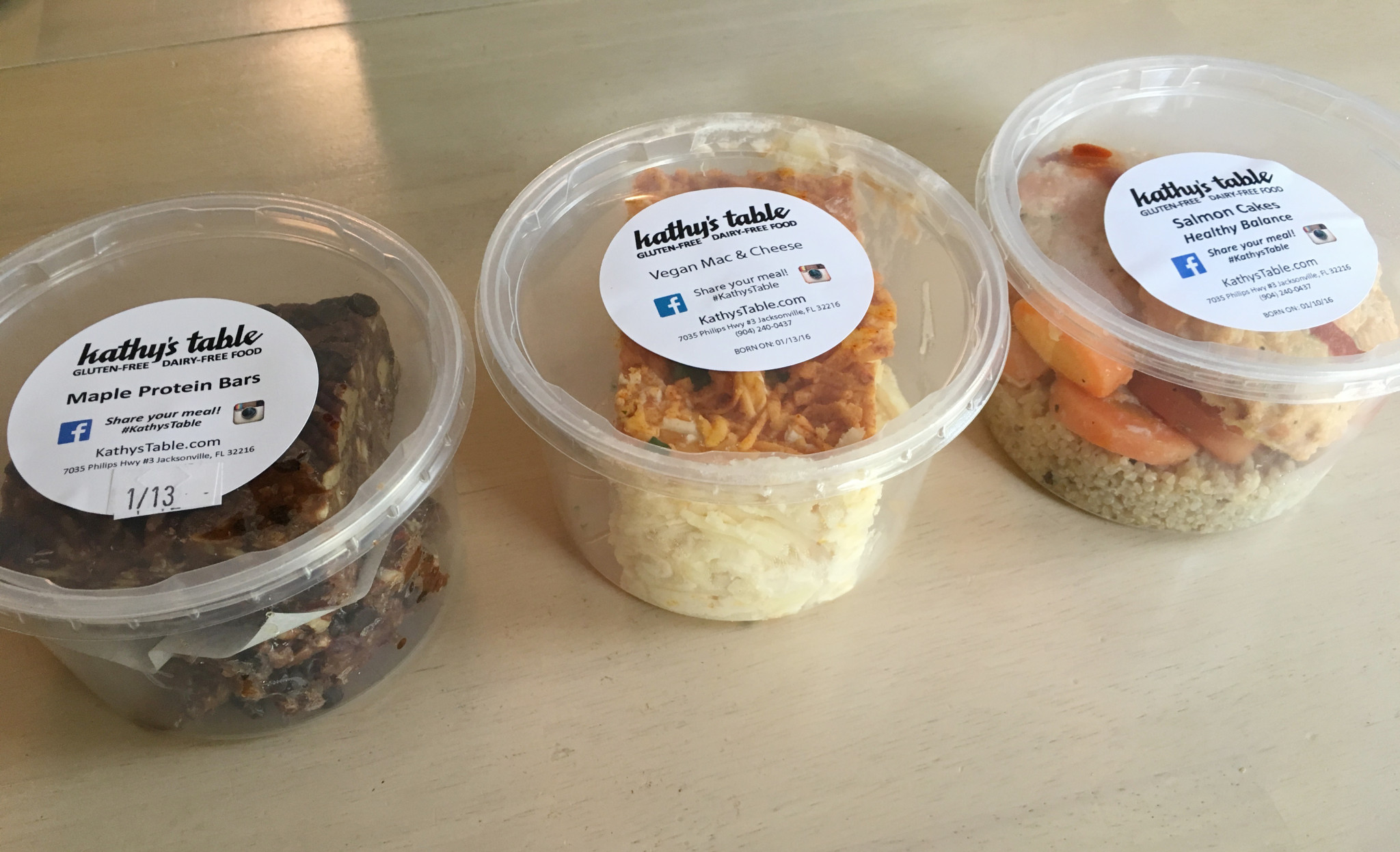 Kathy's Table - Protein Bars, Vegan Mac and Cheese, Salmon Cakes