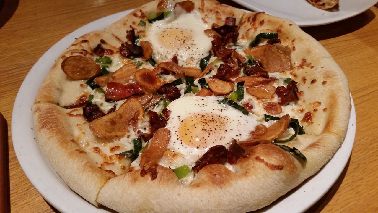 California Pizza Kitchen Sunny Side Up Bacon Potato Pizza