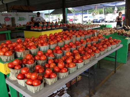 Tomatoes at the Jacksonville Farmers Market